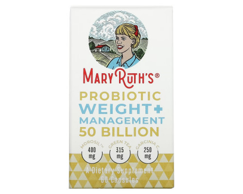 MaryRuth Organics, Probiotic Weight+ Management, 50 Billion, 60 Capsules MaryRuth Organics, Probiotic Weight+ Management, 50 Billion, 60 Capsules