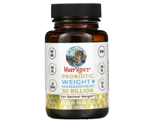 MaryRuth Organics, Probiotic Weight+ Management, 50 Billion, 60 Capsules MaryRuth Organics, Probiotic Weight+ Management, 50 Billion, 60 Capsules