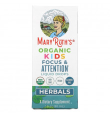MaryRuth Organics, Herbals, Organic Kids Focus & Attention Liquid Drops, 1 fl oz (30 ml)