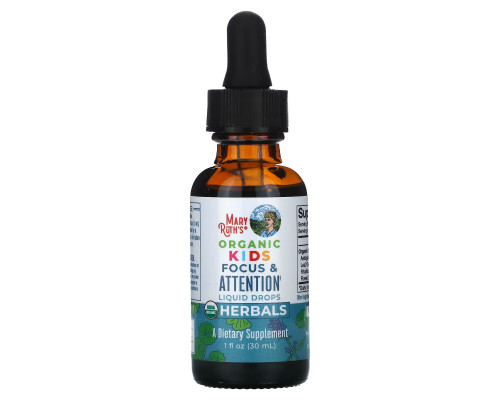 MaryRuth Organics, Herbals, Organic Kids Focus & Attention Liquid Drops, 1 fl oz (30 ml) MaryRuth Organics, Herbals, Organic Kids Focus & Attention Liquid Drops, 1 fl oz (30 ml)