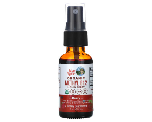 MaryRuth Organics, Organic Methly B12 Liquid Spray, Extra Strength, Berry, 1 fl oz (30 ml) MaryRuth Organics, Organic Methly B12 Liquid Spray, Extra Strength, Berry, 1 fl oz (30 ml)