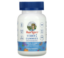 MaryRuth Organics, Vitamin C Gummies, Cherry, Orange and Grape, 125 mg, 60 Gummies