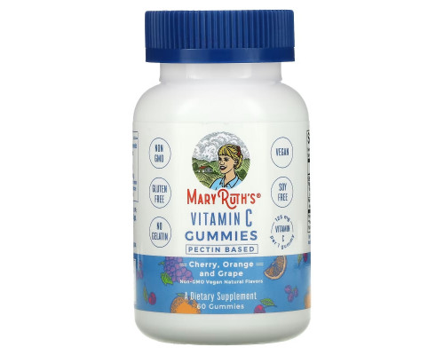 MaryRuth Organics, Vitamin C Gummies, Cherry, Orange and Grape, 125 mg, 60 Gummies MaryRuth Organics, Vitamin C Gummies, Cherry, Orange and Grape, 125 mg, 60 Gummies