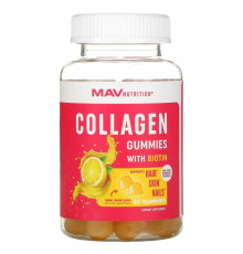 MAV Nutrition, Жевательные мармеладки с коллагеном повышенной силы, 60 жевательных таблеток