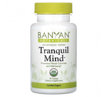 Улучшение памяти и работы мозга Banyan Botanicals, Tranquil Mind, 90 таблеток