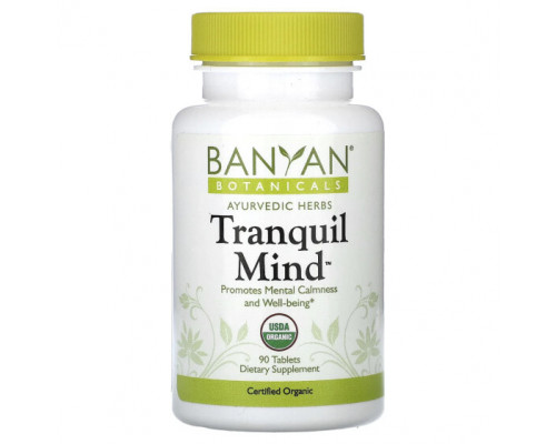 Улучшение памяти и работы мозга Banyan Botanicals, Tranquil Mind, 90 таблеток Улучшение памяти и работы мозга Banyan Botanicals, Tranquil Mind, 90 таблеток