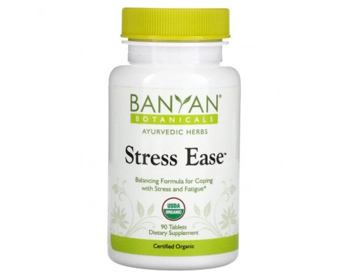 Аюрведа Banyan Botanicals, Stress Ease, 90 таблеток Аюрведа Banyan Botanicals, Stress Ease, 90 таблеток
