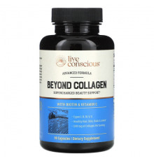 Для мышц и суставов Live Conscious, Beyond Collagen с биотином и витамином C, 1300 мг, 90 капсул