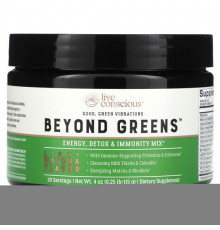 Зелень и зеленые овощи Beyond Greens, Energy, Detox & Immunity Mix, Light Matcha, 4 oz (115 g)