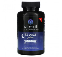 Для здорового сна Dr. Emil Nutrition, EZ DOZE Plus Melatonin, 60 капсул