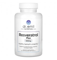 Ресвератрол Dr. Emil Nutrition, Ресвератрол плюс, 250 мг, 60 капсул
