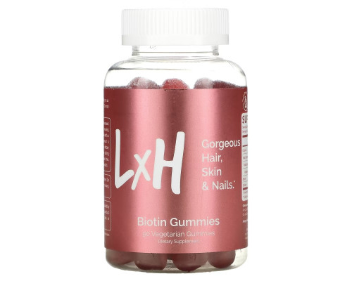 LxH, Biotin Gummies, 90 Vegetarian Gummies LxH, Biotin Gummies, 90 Vegetarian Gummies