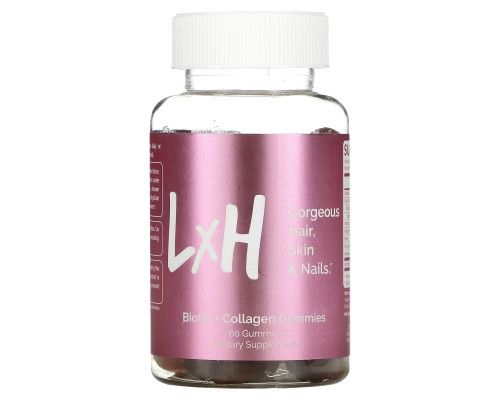 LxH, Biotin + Collagen Gummies, 60 Gummies LxH, Biotin + Collagen Gummies, 60 Gummies
