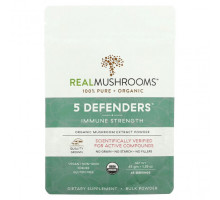 Грибы 5 Defenders, Organic Mushroom Extract Powder, 1.59 oz (45 g)