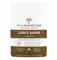 Real Mushrooms, Lion's Mane, Cognition, Bulk Powder, 2.12 oz (60 g)