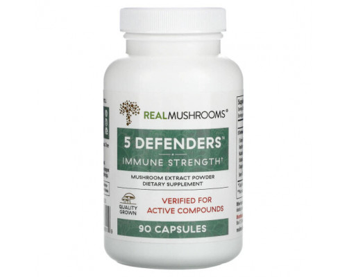 Грибы 5 Defenders®, Mushroom Extract Powder, 90 Capsules Грибы 5 Defenders®, Mushroom Extract Powder, 90 Capsules