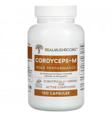 Real Mushrooms, Cordycep-M, Peak Performance, 120 Capsules