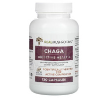 Real Mushrooms, Chaga, Digestive Health, 120 Capsule