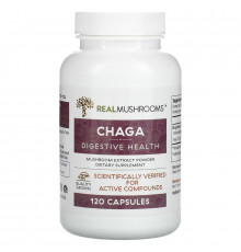 Real Mushrooms, Chaga, Digestive Health, 120 Capsule