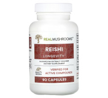 Real Mushrooms, Reishi, Longevity, 90 Capsules