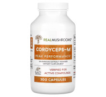 Real Mushrooms, Cordyceps-M, Mushroom Extract Powder, 300 Capsules