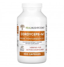 Real Mushrooms, Cordyceps-M, Mushroom Extract Powder, 300 Capsules
