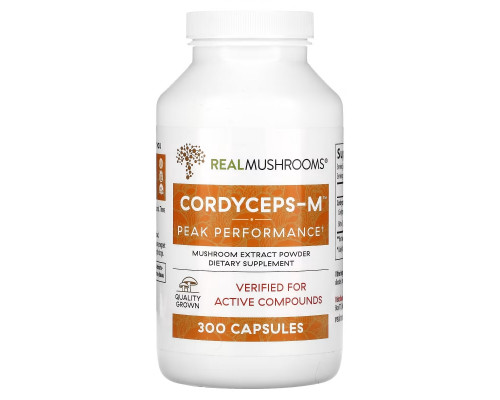 Real Mushrooms, Cordyceps-M, Mushroom Extract Powder, 300 Capsules Real Mushrooms, Cordyceps-M, Mushroom Extract Powder, 300 Capsules