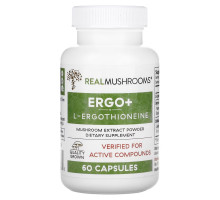 Real Mushrooms, ERGO + L-Ergothioneine, 60 Capsules