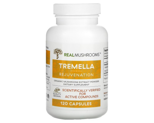 Real Mushrooms, Tremella, Rejuvenation, 120 Capsules Real Mushrooms, Tremella, Rejuvenation, 120 Capsules