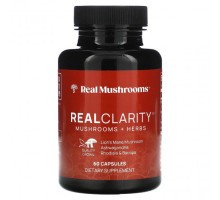 Грибы Real Mushrooms, RealClarity, грибы и травы`` 60 капсул