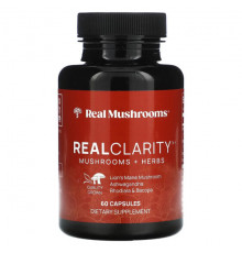 Грибы Real Mushrooms, RealClarity, грибы и травы`` 60 капсул