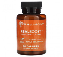 Грибы RealBoost™, Mushrooms + Herbs, 60 Capsules
