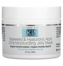 Admire My Skin, Seaweed & Hyaluronic Acid Ultra Moisturizing Jelly Beauty Mask, 2 fl oz (60 ml)