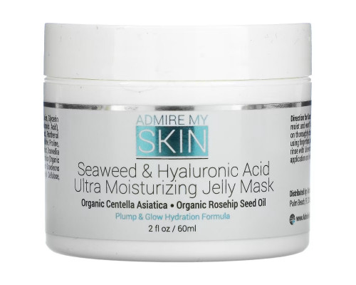 Admire My Skin, Seaweed & Hyaluronic Acid Ultra Moisturizing Jelly Beauty Mask, 2 fl oz (60 ml) Admire My Skin, Seaweed & Hyaluronic Acid Ultra Moisturizing Jelly Beauty Mask, 2 fl oz (60 ml)