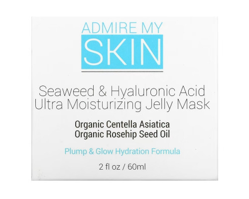 Admire My Skin, Seaweed & Hyaluronic Acid Ultra Moisturizing Jelly Beauty Mask, 2 fl oz (60 ml) Admire My Skin, Seaweed & Hyaluronic Acid Ultra Moisturizing Jelly Beauty Mask, 2 fl oz (60 ml)