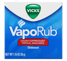 От гриппа и простуды Vicks, VapoRub, анальгетическая мазь против кашля, для местного применения, 50 г (1,76 унции)