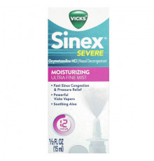 От аллергии Vicks, Sinex Severe, увлажняющий спрей, 15 мл (0,5 жидк. унции)