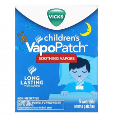 Vicks, VapoPatch для детей, 5 носимых ароматических патчей