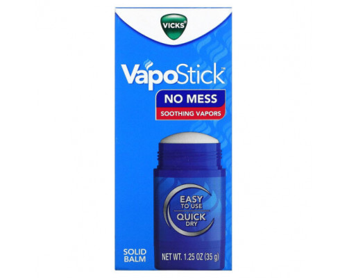 От гриппа и простуды VapoStick, Solid Balm, 1.25 oz (35 g) От гриппа и простуды VapoStick, Solid Balm, 1.25 oz (35 g)