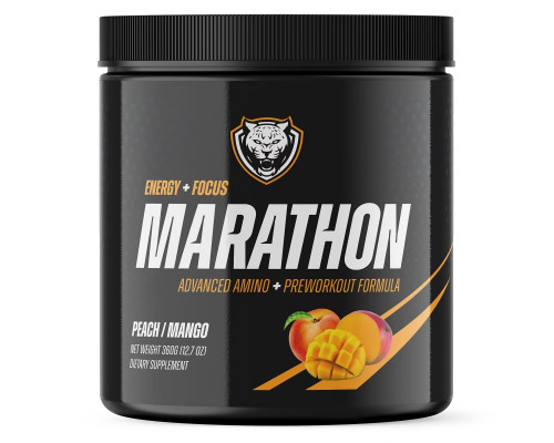 6AM Run, Marathon, Advanced Amino + Preworkout Formula, Peach Mango, 12.7 oz (360 g) 6AM Run, Marathon, Advanced Amino + Preworkout Formula, Peach Mango, 12.7 oz (360 g)