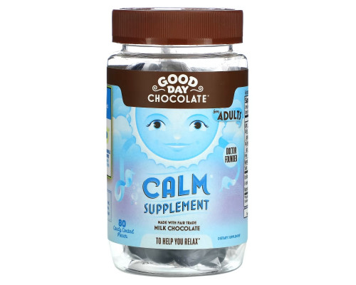 Good Day Chocolate, Calm Supplement, For Adults, 80 Candy Coated Pieces Good Day Chocolate, Calm Supplement, For Adults, 80 Candy Coated Pieces
