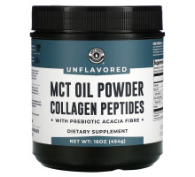 Left Coast Performance, MCT Oil Powder Collagen Peptides with Prebiotic Acacia Fibre, Unflavored, 16 oz (454 g)