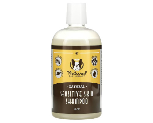 Natural Dog Company, Шампунь для чувствительной кожи, без отдушек, с овсянкой, 12 унций Natural Dog Company, Шампунь для чувствительной кожи, без отдушек, с овсянкой, 12 унций