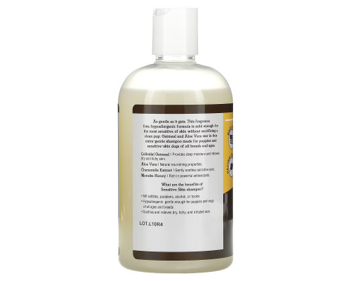 Natural Dog Company, Шампунь для чувствительной кожи, без отдушек, с овсянкой, 12 унций Natural Dog Company, Шампунь для чувствительной кожи, без отдушек, с овсянкой, 12 унций