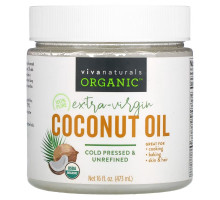 Viva Naturals, Organic Extra-Virgin Coconut Oil, 16 fl oz (473 ml)