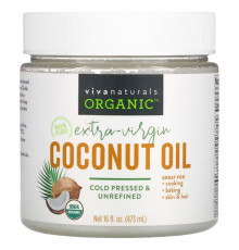 Viva Naturals, Organic Extra-Virgin Coconut Oil, 16 fl oz (473 ml)