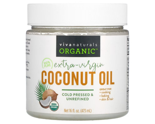Viva Naturals, Organic Extra-Virgin Coconut Oil, 16 fl oz (473 ml) Viva Naturals, Organic Extra-Virgin Coconut Oil, 16 fl oz (473 ml)