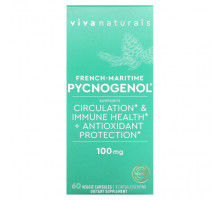Антиоксиданты Viva Naturals, French-Maritime Pycnogenol`` 60 растительных капсул