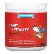 Wonder Paws, Superhero Chews, Heart + Vitality, для собак, для всех возрастов, бекон, 90 мягких жевательных таблеток