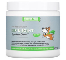 Wonder Paws, Advanced Mobility, Hip & Joint, Superhero Chews for Dogs, All Ages, Chicken , 90 Soft Chews, 7.93 oz (225 g)